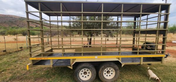 Flat deck with cage double braked axle trailer - Image 4
