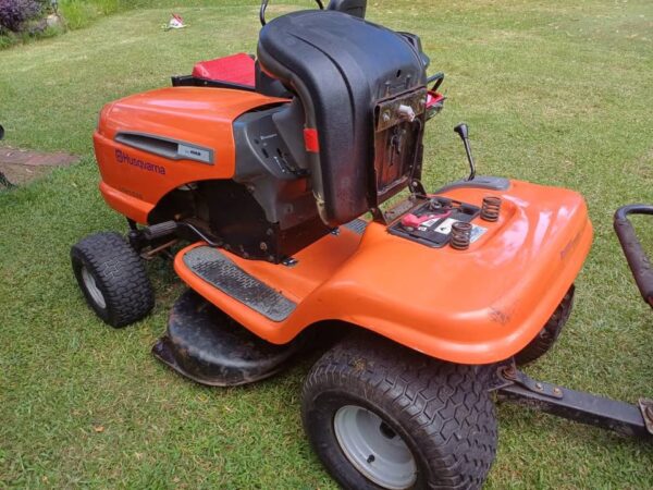 Used Husqvarna Ride on Mower and Trailer - Image 2